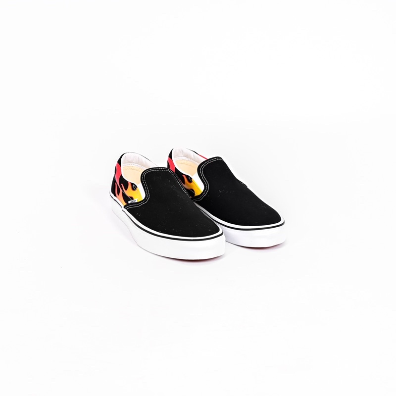 Vans Slip On Flame Black White Original