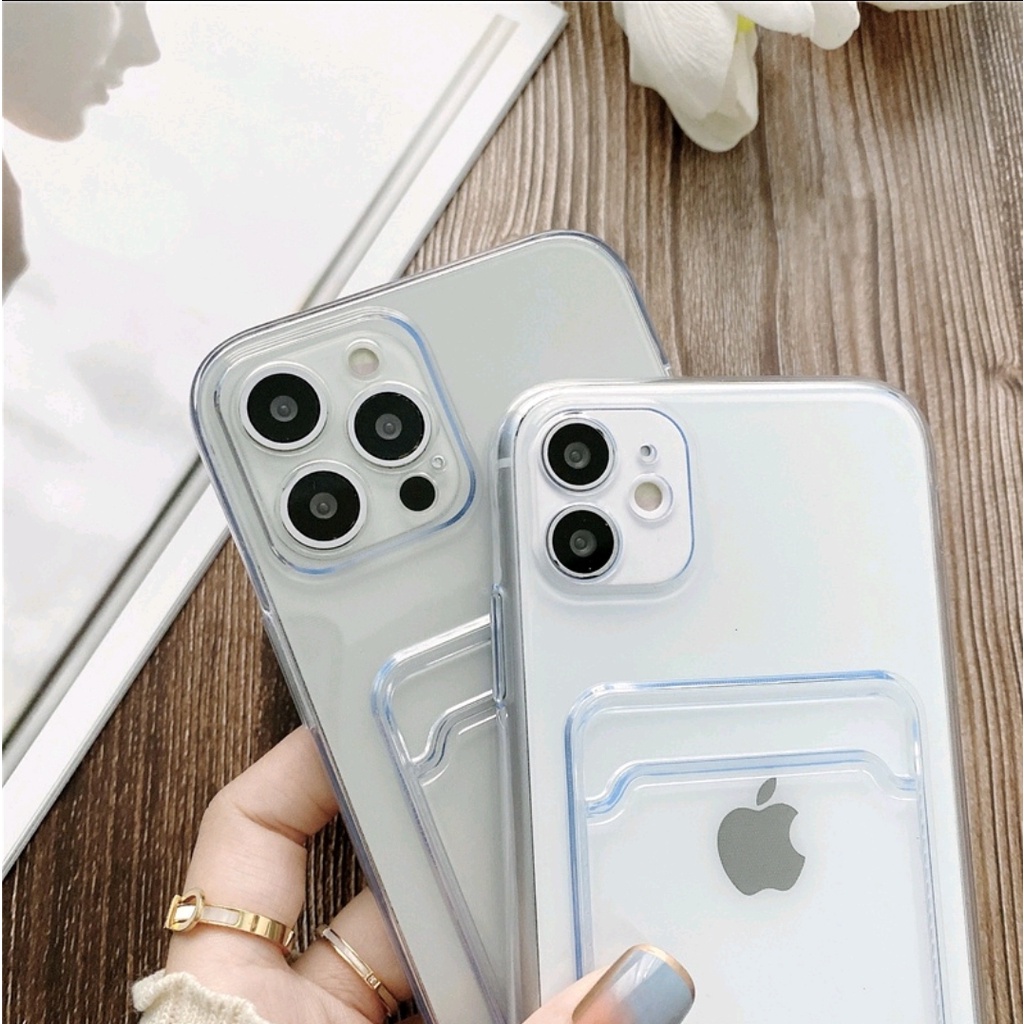 CLEAR CAMERA PROTECTION Kamera CARD Holder Kartu iphone 6 6s 6+ 6s+ 7 8 7+ 8+ SE2 X XR XS MAX 11 12 13 14 PRO MAX 12 MINI 14 Plus Case Cover Casing