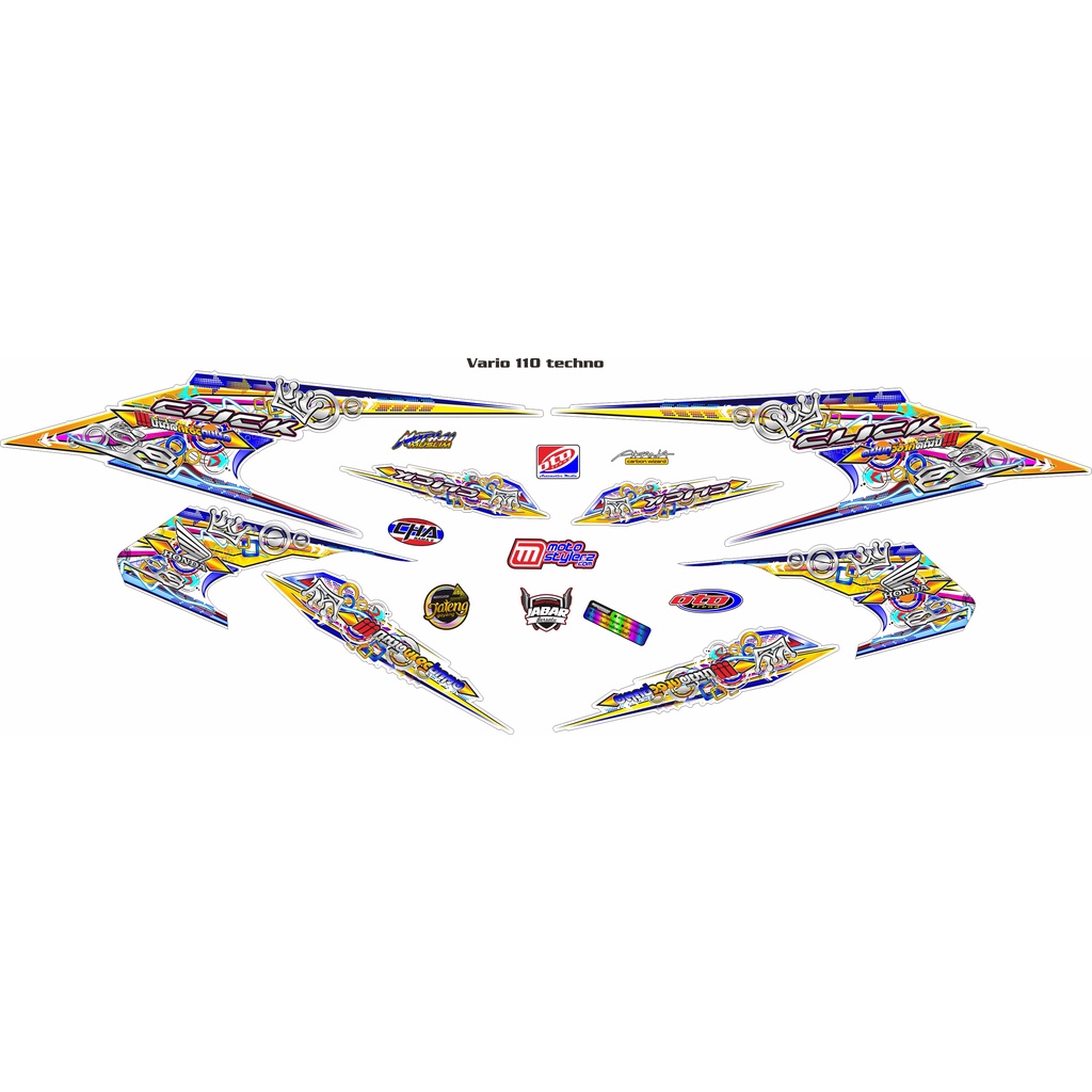 STRIPING HONDA VARIO TEKNO 110 KARBU VARIASI THAILOOK  SANGAT COCOK BUAT MOTOR KESAYANGAN ANDA / STR