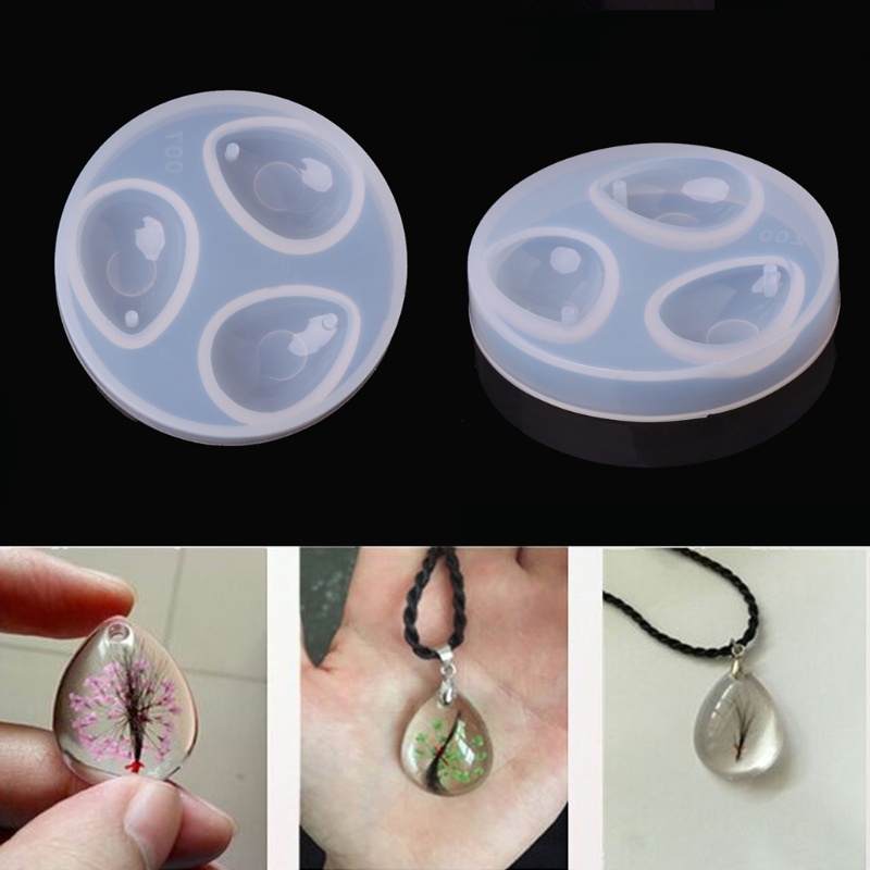 SIY  DIY Silicone Pendant Water Drop Gem Mold Resin Casing Craft Making Tool Jewelry