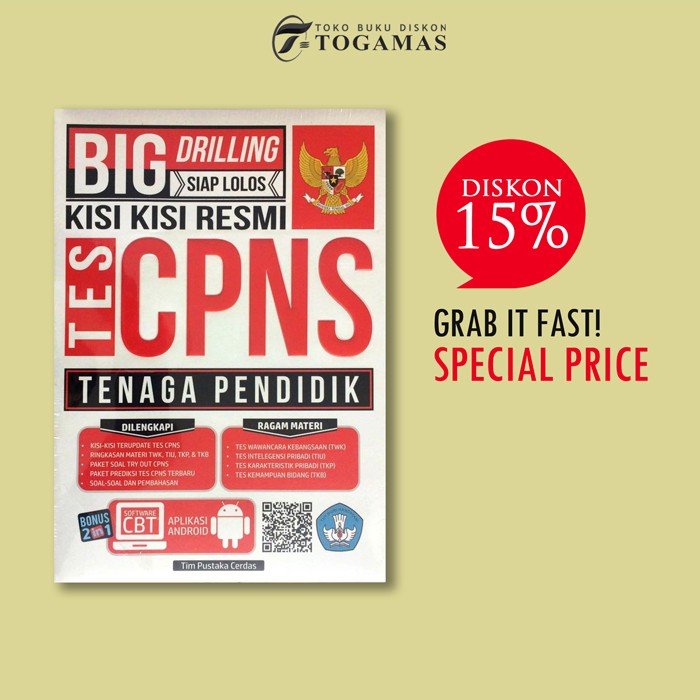 BIG DRILLING SIAP LOLOS KISI-KISI RESMI TES CPNS TENAGA PENDIDIK + 2 IN 1 - 100% ORI