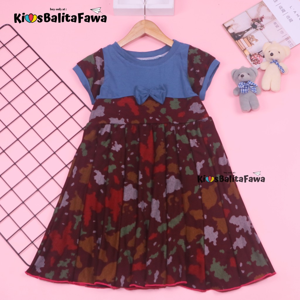 (BATIK) Dress Kelly uk Bayi - 6 Tahun / Baju Pesta Anak Perempuan Dres Gaun Murah Cewek Harian Motif