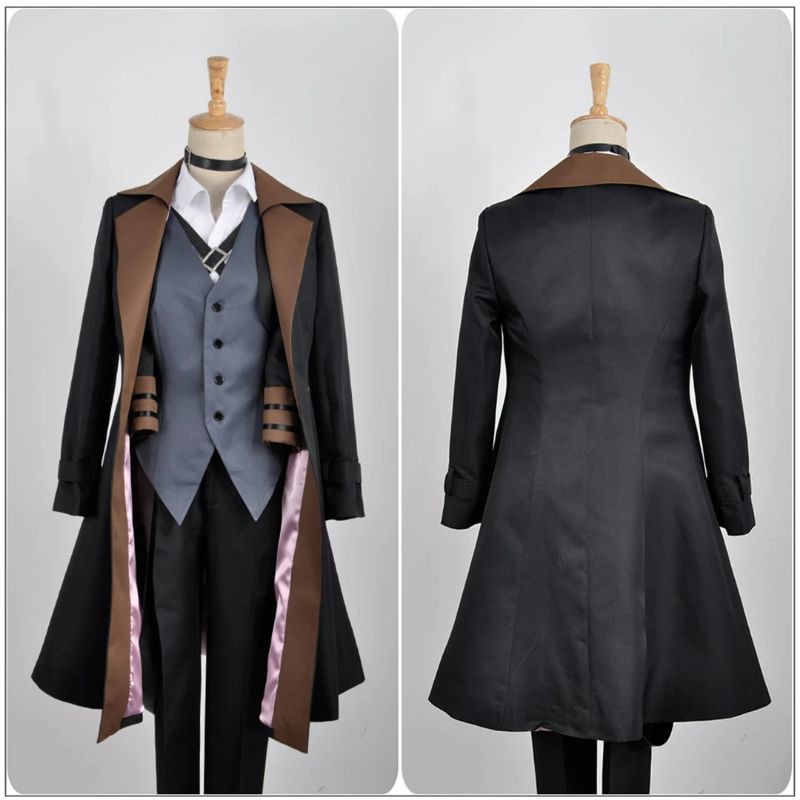 Bungou Stray Dogs Chuuya Nakahara Black Costume Cosplay Anime