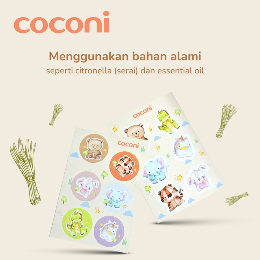 COCONI Mosquito Repellent Patch 36pcs | Sticker Anti Nyamuk Anak Bayi