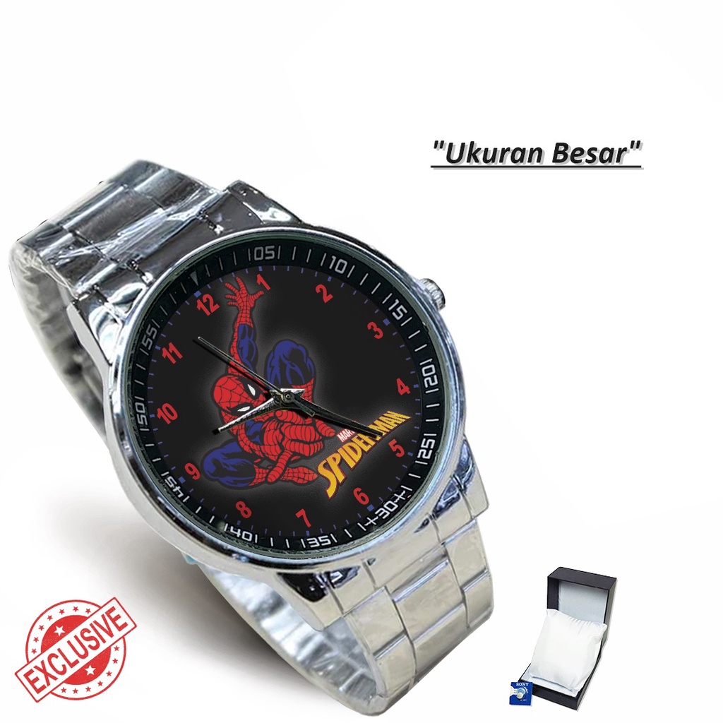 (Exclusive) Jam Tangan SPIDER-MAN Motif 5Rante Couple / Satuan