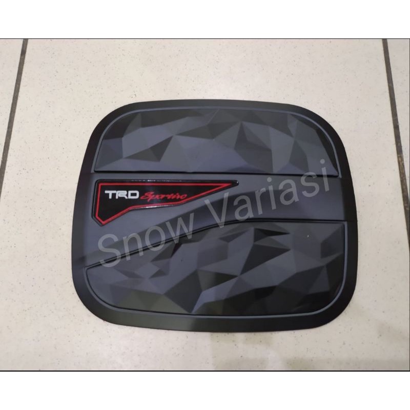 Tank Cover All New Fortuner  2018 Trd Sportivo Tutup Bensin Hitam Carbon