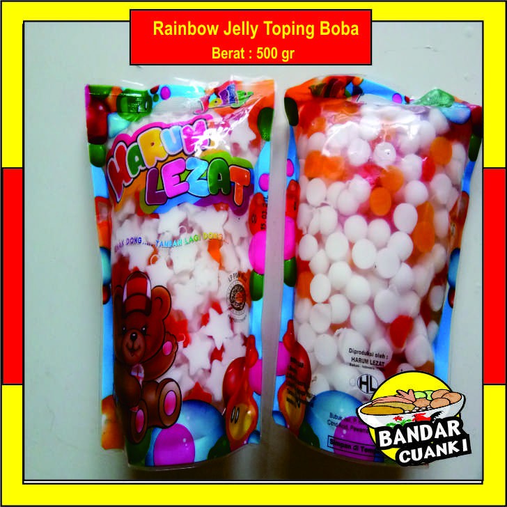 

RAINBOW JELLY 500 GRM JELLY KARAKTER - JELLY BUBBLE – JELLY BENTUK - TOPPING JELLY - Topping Boba