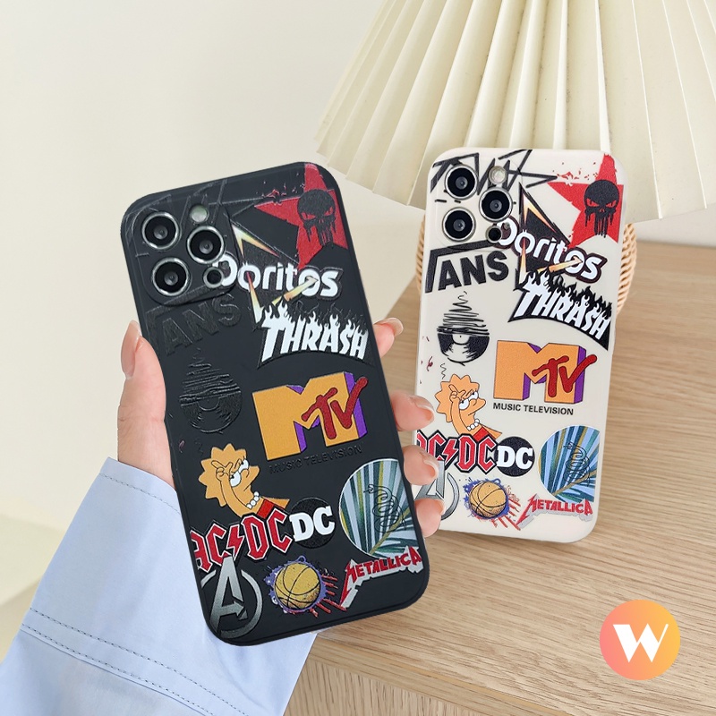 Soft Case Tpu Motif Kartun Simpson Untuk iPhone 11 13 12 pro Max plus 6 6s plus X XS Max XR 7 8 SE 2020