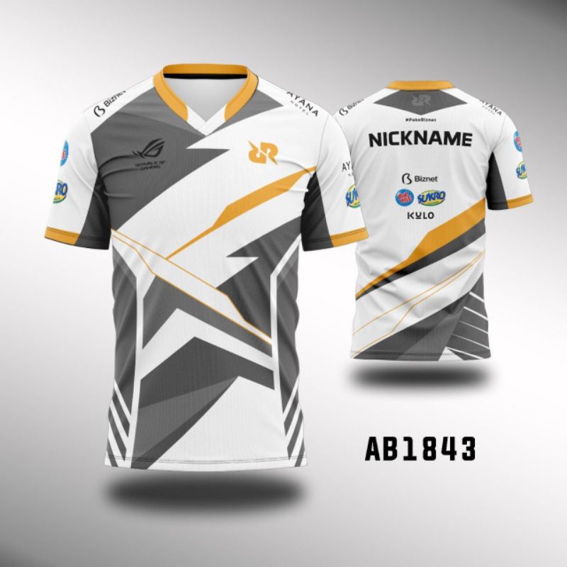 Jersey esport gaming free custom logo nickname AB1843