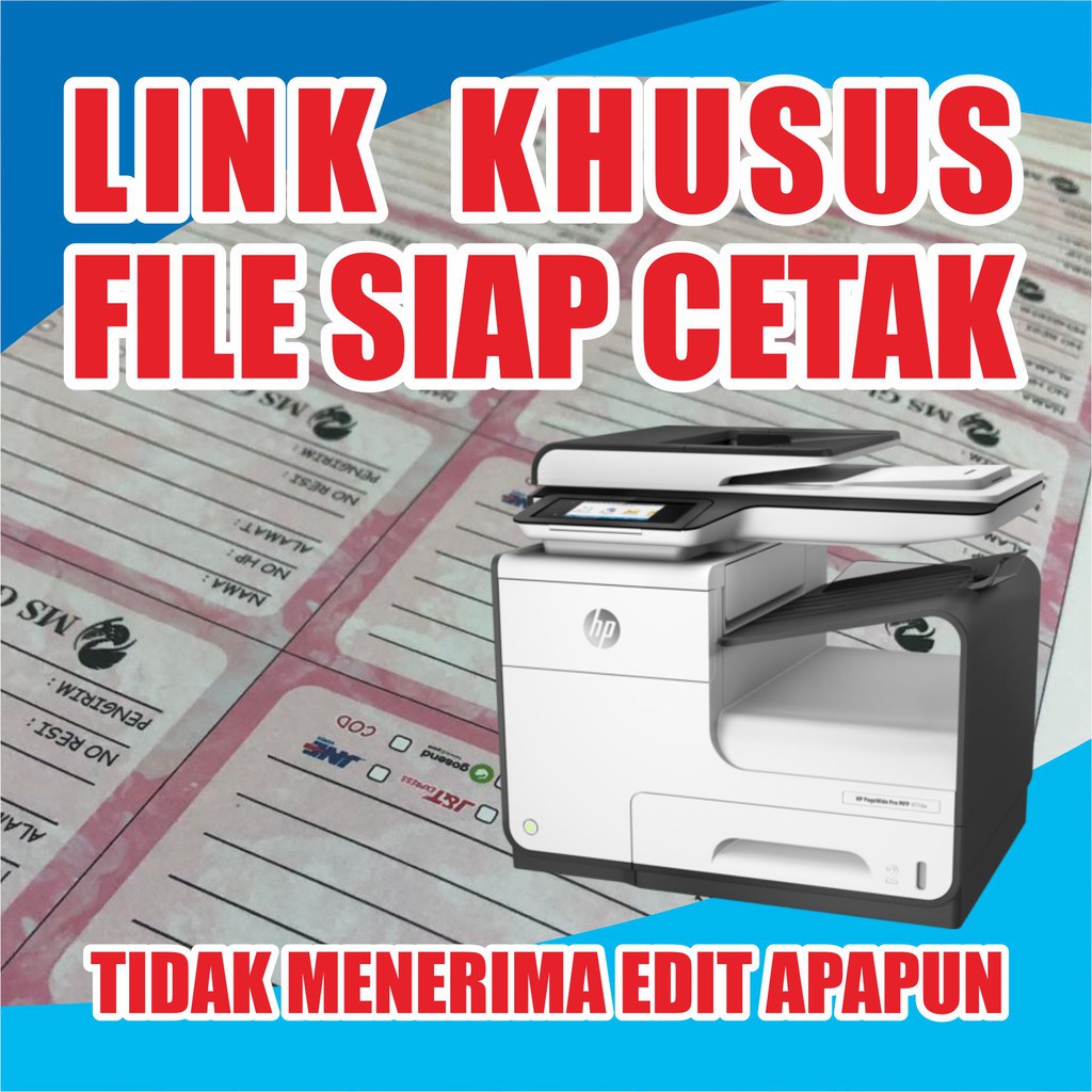 cetak aja sticker stiker label pengiriman olshop custom 10x10 cm