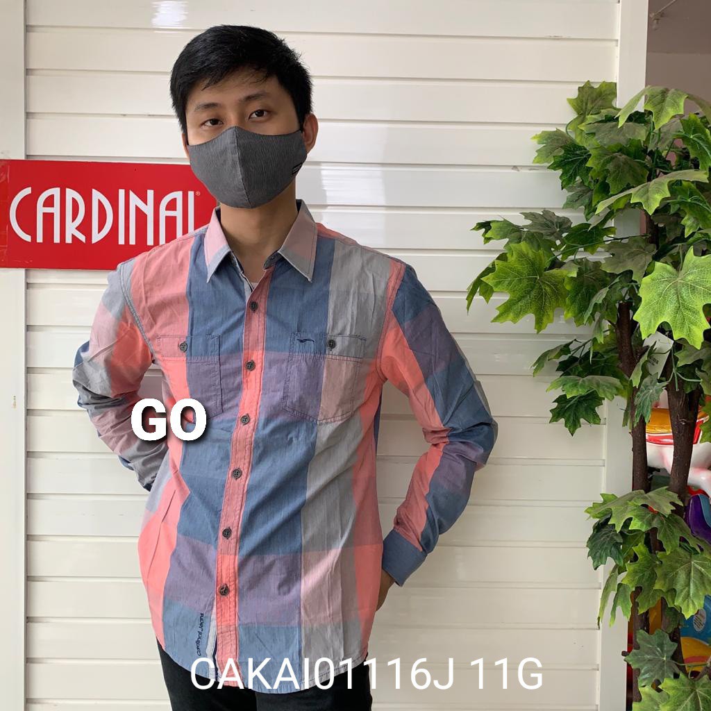 BB CARDINAL KEMEJA JEANS Slimfit Hem Pria Baju Cowok Pakaian Pria Lengan Panjang KEREN!!!