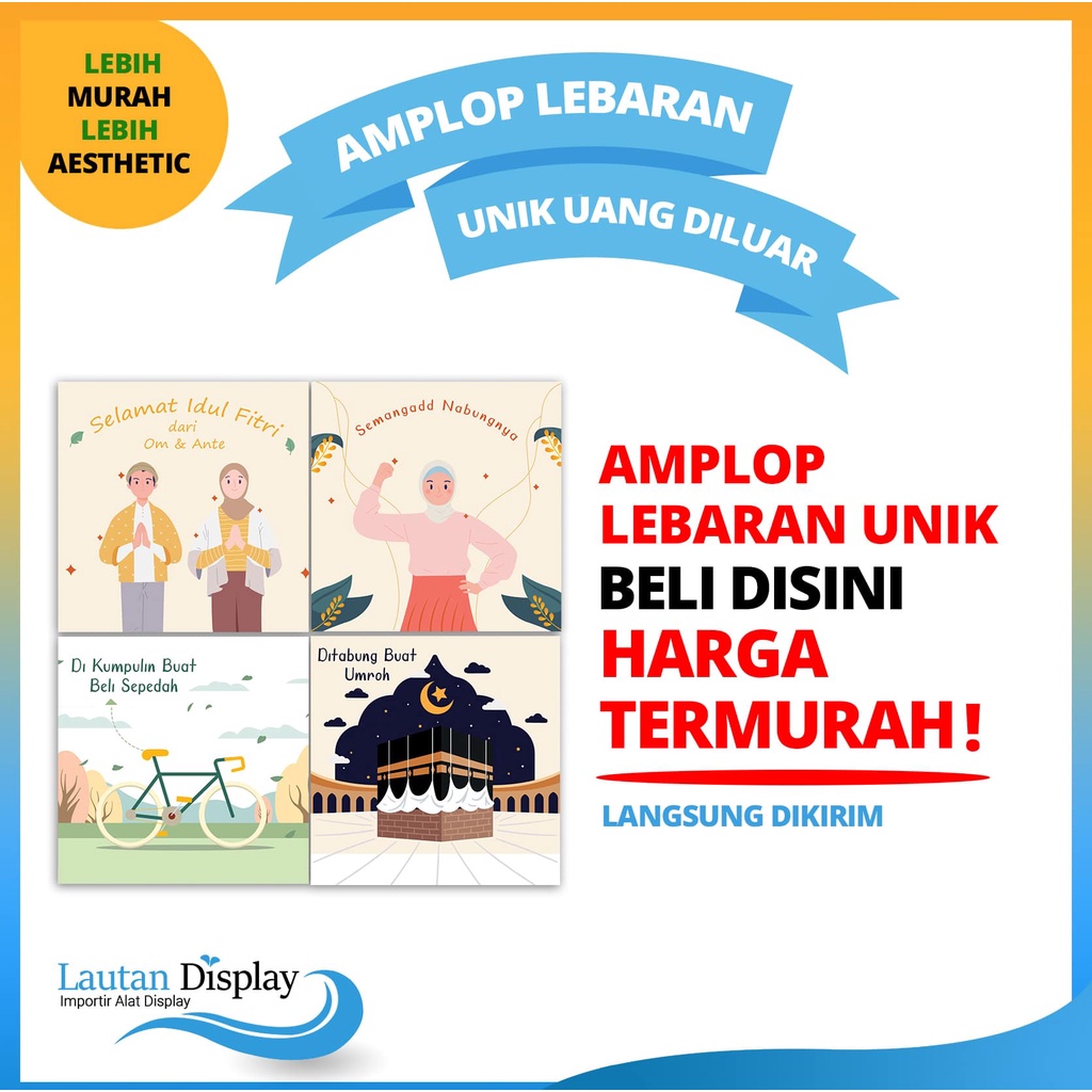 

Amplop Lebaran Unik Lucu Amplop Unik Estetik Angpau Lebaran Idul Fitri 9x9 cm isi 10 Lembar