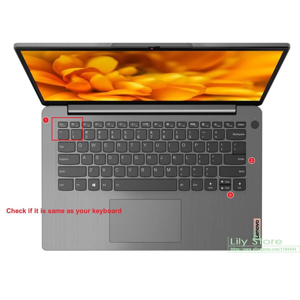 Skin Cover Pelindung Keyboard laptop Bahan Silikon Untuk Lenovo ideapad slim 3 14itl6 14alc6 / Lenovo ideapad slim 3 14 itl6 2021