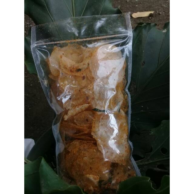 

Kripik kaca daun jeruk ekstra pedas 200 gram