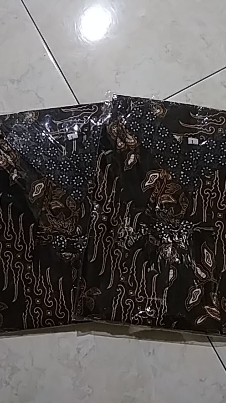 Tey-17 Batik Wanita Asj Sa Hrb026 Kenongo Kemeja Tosca Pendek