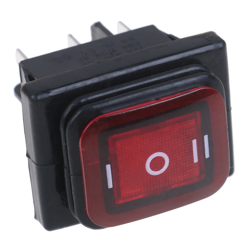 1pc Saklar Rocker Toggle 12V LED 30A / 50V 6Pin Anti Air