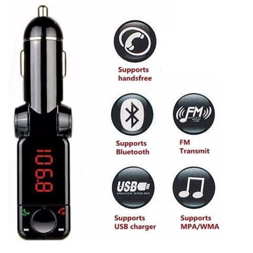 Bluetooth FM modulator + slot usb charger MP3