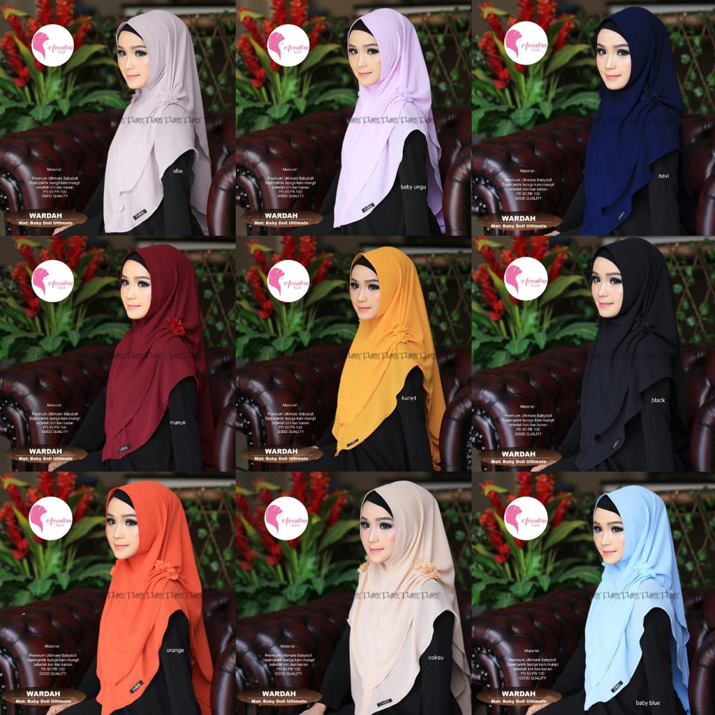 wardah hijab instan ori flow