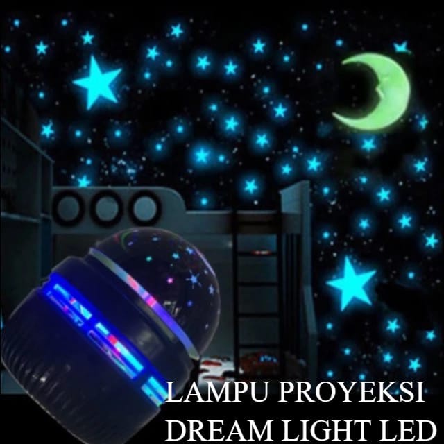 [WS] Lampu Dekorasi LED Proyektor Bulan Bintang/ Lampu DISCO/ lampu tidur bintang / lampu kamar anak anak