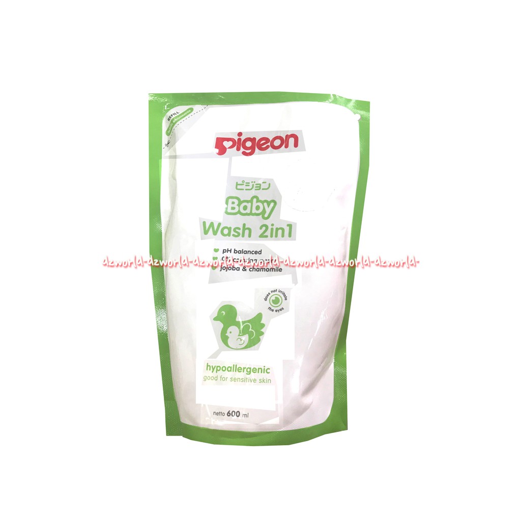 Pigeon Baby Wash 2In1 600ml Hair &amp; Body Sabun Mandi Bayi 600 ml Shampoo Bayi Refill Pigen