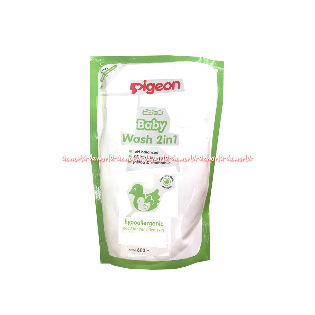 Pigeon Baby Wash 2In1 600ml Hair &amp; Body Sabun Mandi Bayi 600 ml Shampoo Bayi Refill Pigen