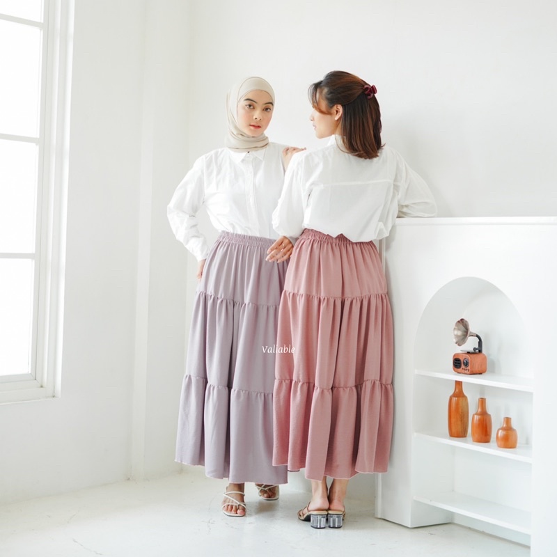 Hayfa Skirt Ruffle Crinkle Valiable