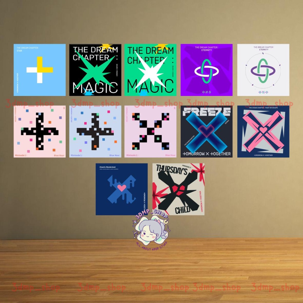 [12 Lembar ] Walldecor POSTER Hiasan Dinding TXT The Dream Chapter Eternity Magic Minisode Album freeze fight and escape