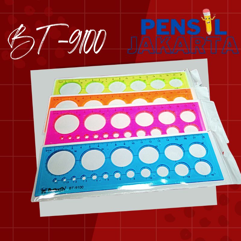

Penggaris BUTTERFLY BT-9100 Garisan Pola Bentuk Lingkaran