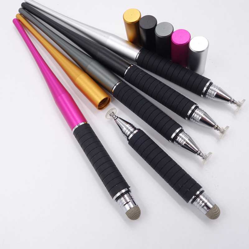 Capacitive Touch Screen Stylus Drawing Pen 2 in 1 / Stylus Pen Pencil Tip Pen Ipad Tab Tablet Laptop Hp Android Samsung Lenovo Universal Capacitive Touch Screen Mini Palm Rejection Menggambar Dwaing / Pulpen Pena Ballpoint Stylus Alumunium Alloy Murah Ori