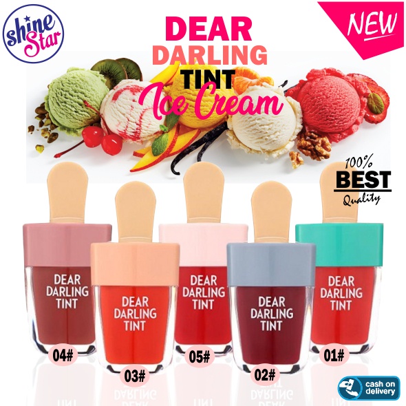 SHINE STAR - (1 PCS) LIPTINT ETUDE HOUSE Dear Darling Tint Lipgloss Ice Cream CAIR ANTI AIR