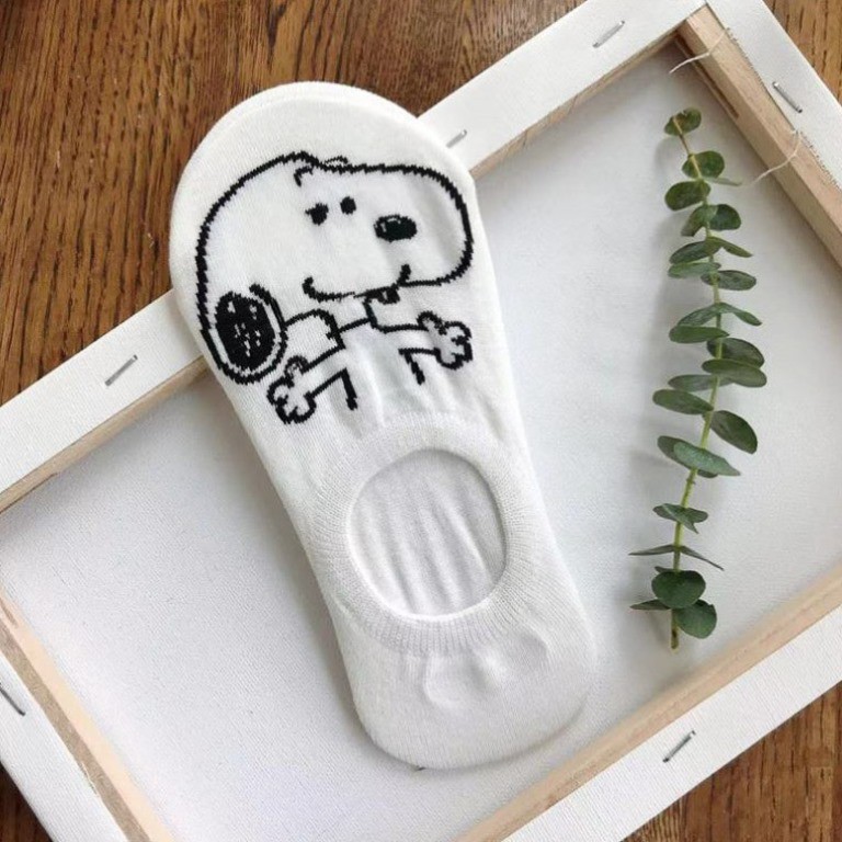 SNOOPY - Kaos Kaki Pendek Invisible Setelapak Kaki/ Kaos Kaki Tumit Dewasa Wanita-KWTO-004