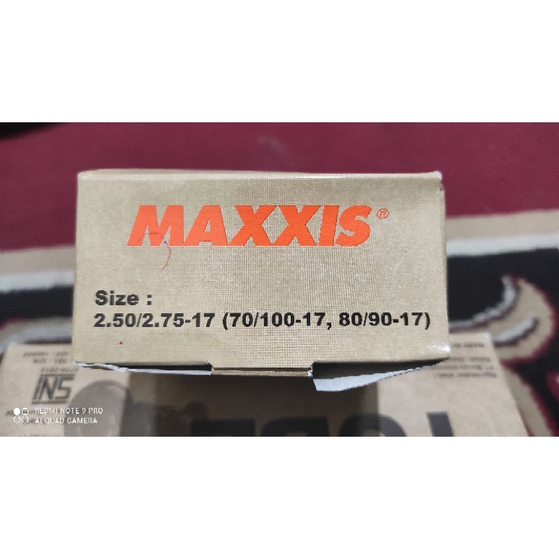 Ban dalam ring 17 ukuran 2.50 - 2.75 / 70/100 / 80/90 merk maxxis