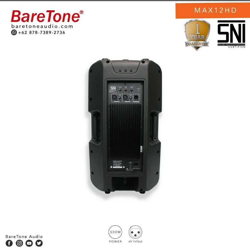 Speaker Active BARETONE MAX12HD MAX12 HD Speaker 12 in ORIGINAL