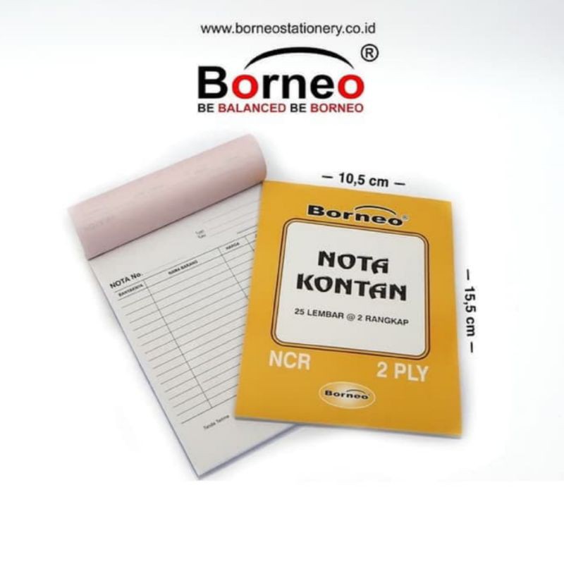 

BORNEO Nota NCR 2ply size 10,5x16 cm isi 10 pcs