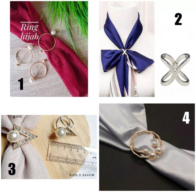 Bros Gesper Kolong Ring Hijab Jilbab Kerudung Segiempat Pasmina Import Premium Original Murah