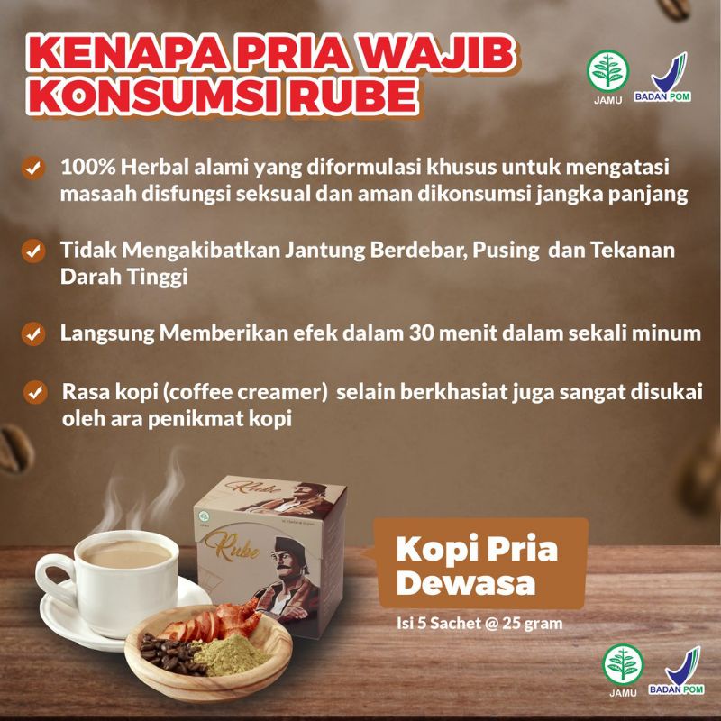 Kopi Rube Original 100% Minuman Stamina Pria Dewasa