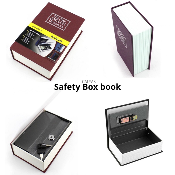 Safety Box Book Hidden Storage / Kotak Simpan Rahasia Bentuk Buku Kunci dan Number Lock