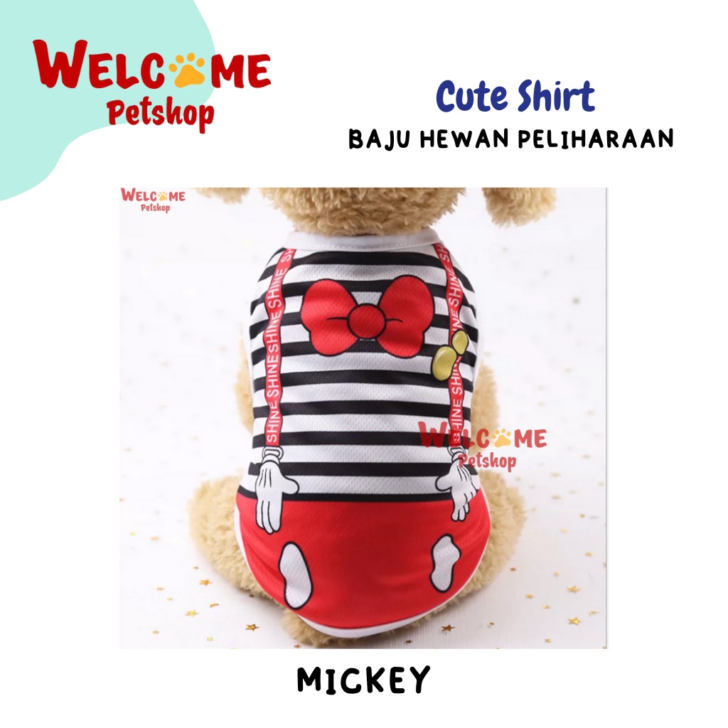 Cute Shirt Pakaian Baju Kaos Anjing Kucing Hewan Tshirt Lucu