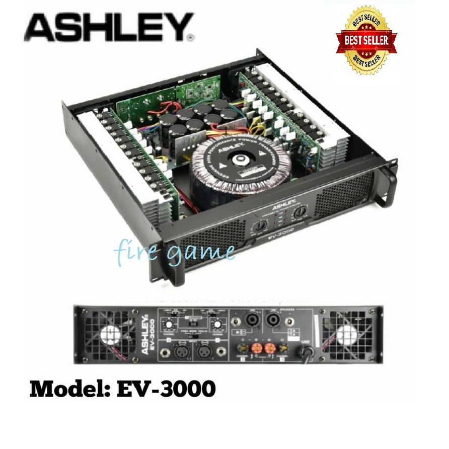 Power Ashley EV3000 Amplifier Ashley EV 3000 Original
