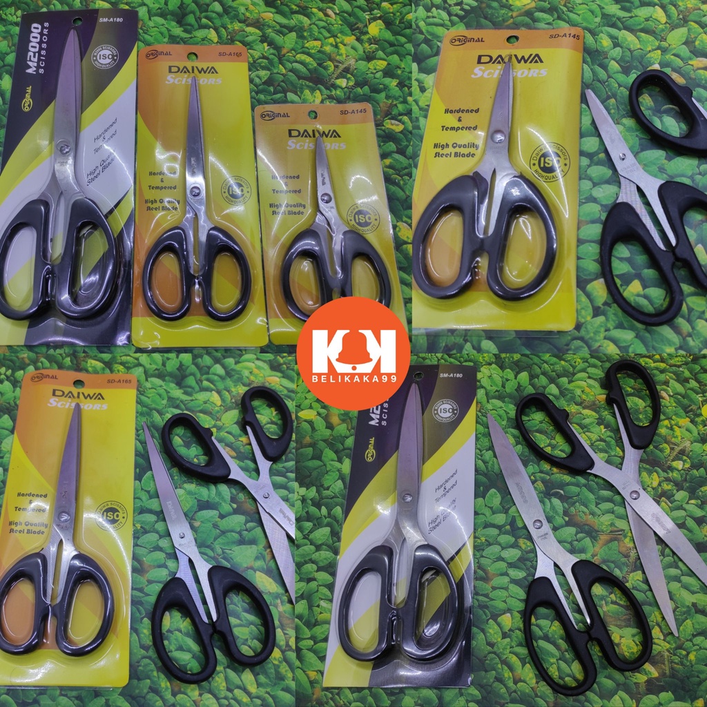 

GUNTING KERTAS STAINLESS MEREK M2000 & DAIWA UKURAN KECIL SEDANG BESAR / ALAT GUNTING KERTAS