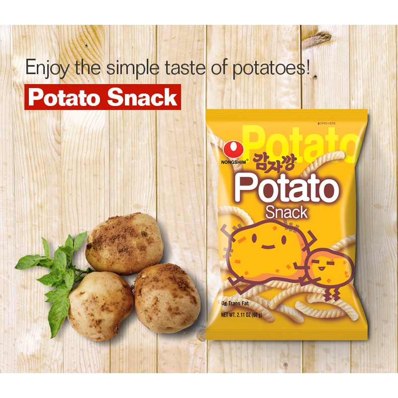 NONGSHIM - ORIGINAL POTATO SNACK - 55 GR (KOREAN SNACK)