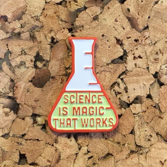 Bros Pin Enamel Desain Kartun Science Is Magic That Work Untuk Hadiah Guru