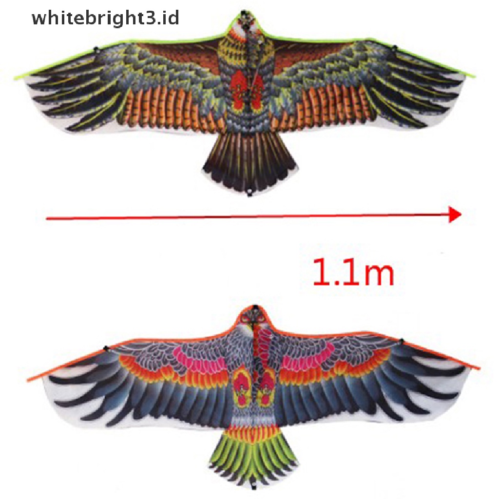 (whitebright3.id) Mainan Layang-Layang Bentuk Burung Elang Panjang 1.1m Dengan Tali 30m Untuk Anak