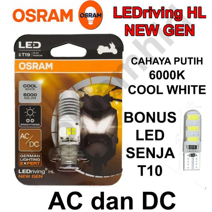Lampu Motor Led Osram Xeon Rc (Putih) Bohlam H6 M5 T19 Ac Dc Bohlamhid Ayo Beli