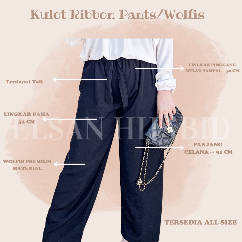 KULOT RIBON PANTS PREMIUM/ CELANA KULOT / KULIT WOLFIS