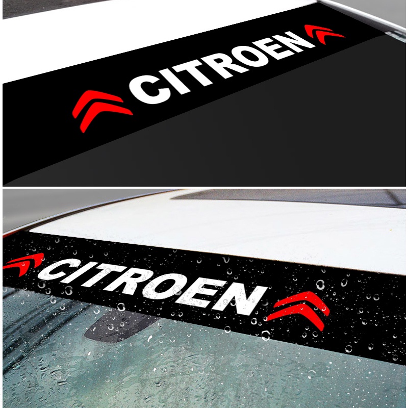 Stiker Kaca Depan / Belakang Mobil Motif Logo Citroen C4 C1 C5 C3 C6 C5 C8 DS C-ELYSE