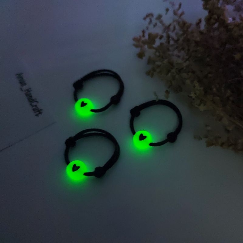 Cincin Tali Glow In The Dark Model Love / Cincin Glow In The Dark Love / Cincin Menyala Dalam Gelap Love