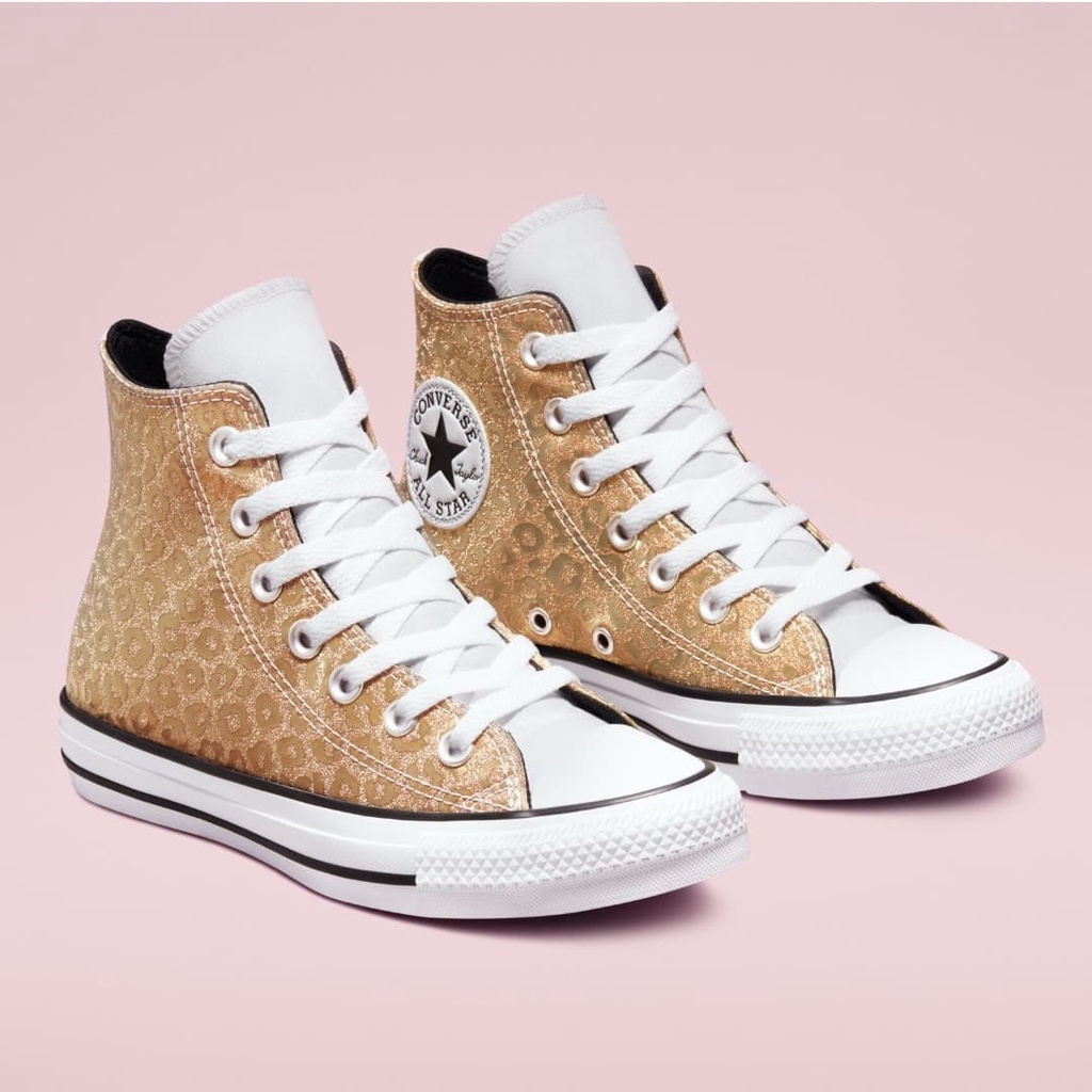 Converse Chuck Taylor All Star Leopard Glitter Saturn Gold White