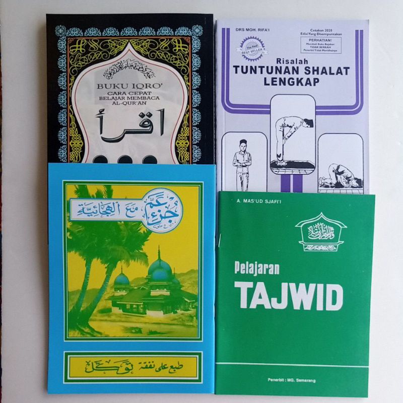 PAKET BUKU IQRO,TUNTUNAN SHALAT BENDEL TAJWID TURUTAN