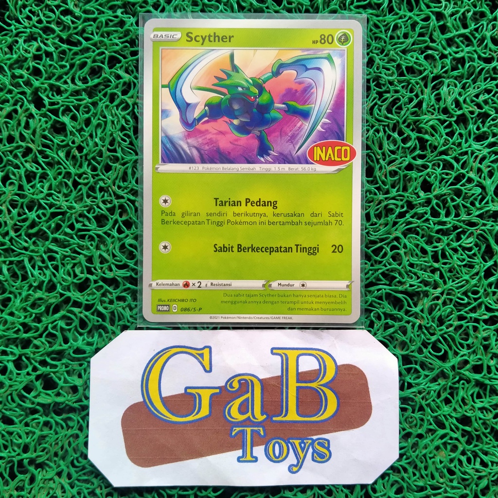 Kartu Pokemon TCG Indonesia - Promo INACO - Scyther - D 086/S-P